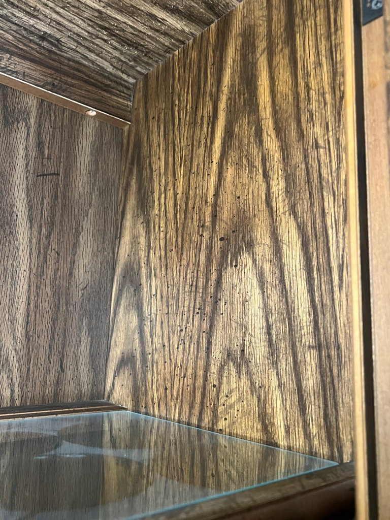 Dark Wood China Cabinet with Glass-Front Display and Paneled Base - image 3 of 12