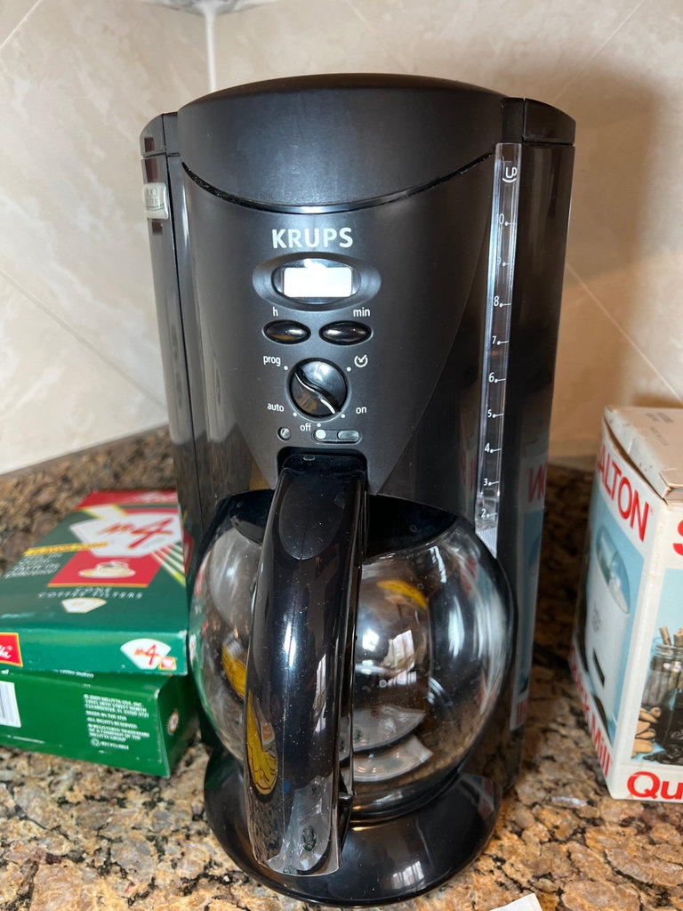 Krups coffee maker, Black+Decker toaster oven, and Salton Quick Mill grinder box - image 2 of 5