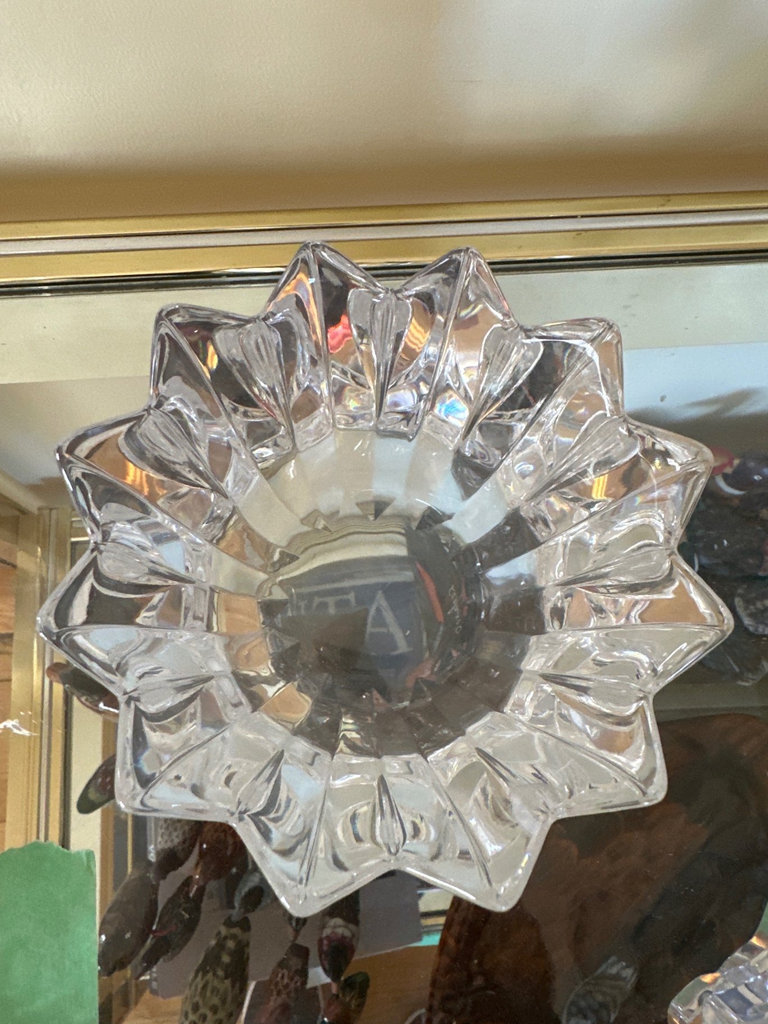 Crystal glass desk clock with bowls and state dishes - image 4 of 13
