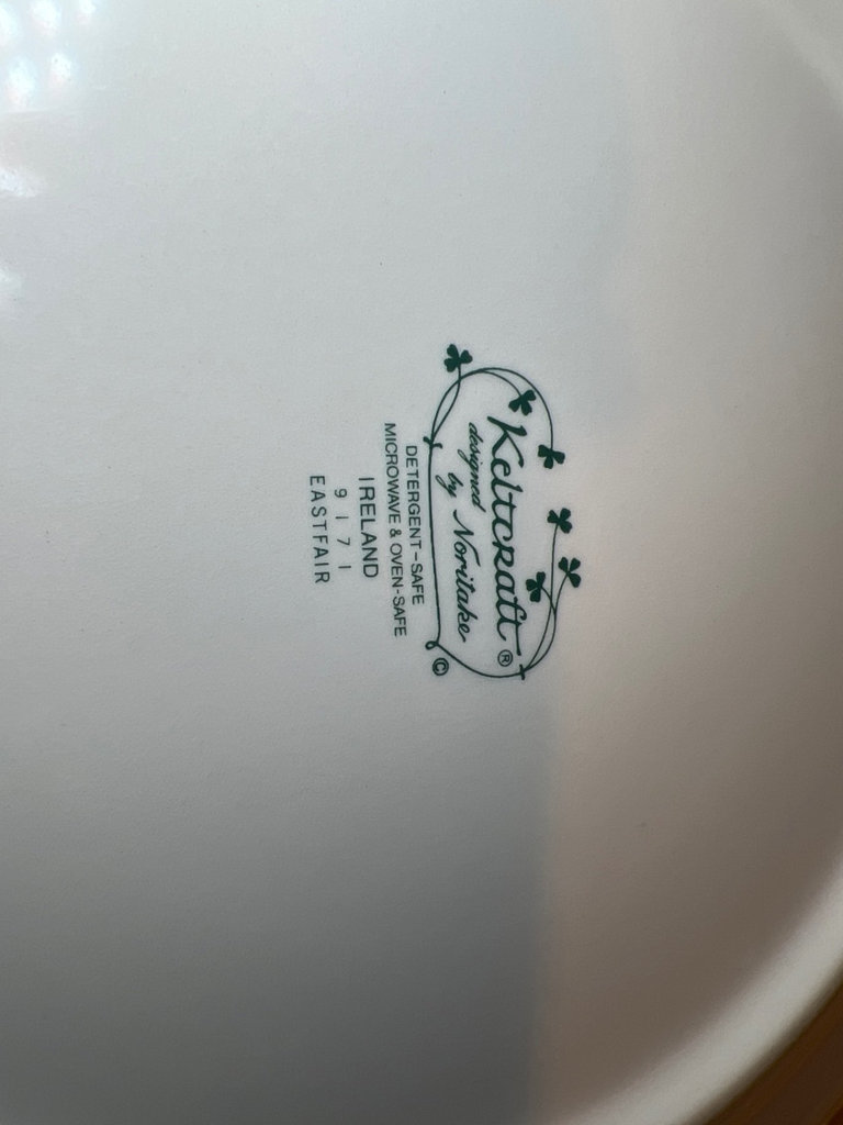 Noritake Ceramic dinnerware set with blue floral borders and more dishes - image 5 of 9