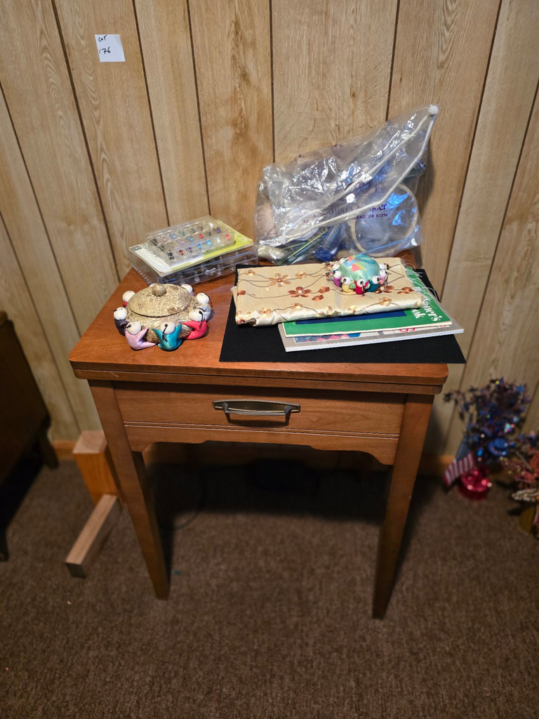 Singer sewing machine with knitting books and craft supplies - image 19 of 21