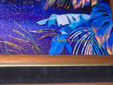 Framed Painting and display light, signed - thumbnail 8 of 11
