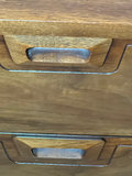 MCM Two-drawer wooden nightstand with recessed handles - thumbnail 3 of 4