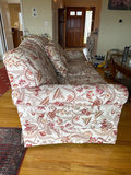 Floral patterned upholstered sofa with cushions - thumbnail 3 of 7