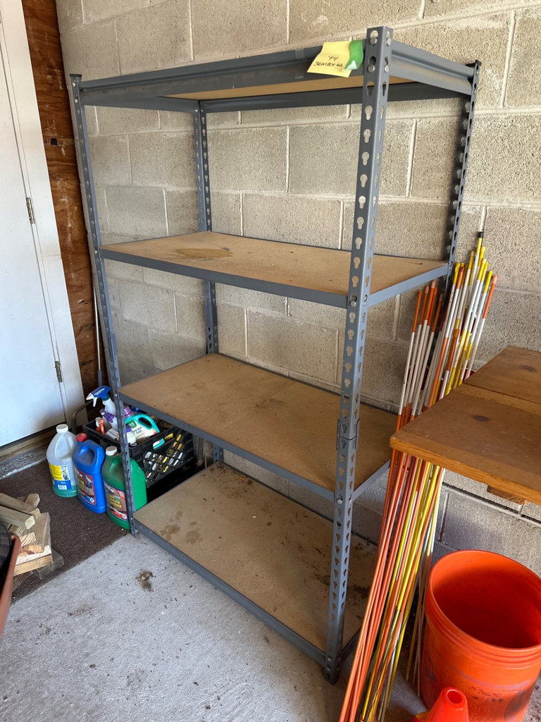 Metal four-shelf storage rack - image 3 of 5