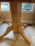 Round tile-top dining table with pedestal base - thumbnail 4 of 6