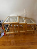 Brass and Glass Nesting End Tables - thumbnail 2 of 4