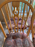 Set of four wooden dining chairs with upholstered seats covers - thumbnail 2 of 3