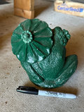 Green frog garden statue set - thumbnail 7 of 12