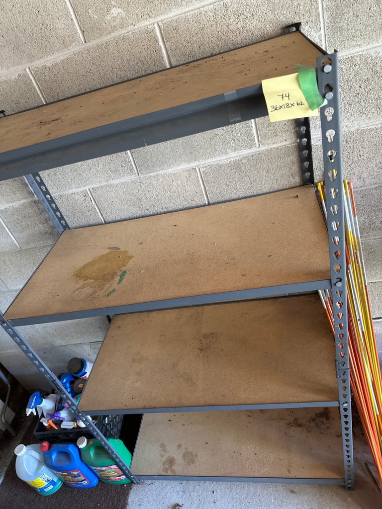 Metal four-shelf storage rack - image 4 of 5