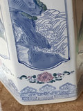 Blue-and-white porcelain umbrella stand with three umbrellas - thumbnail 3 of 5
