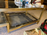 Brass and glass two-tier coffee table - thumbnail 4 of 4