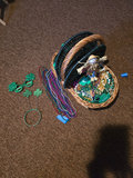 Basket with Beaded Necklaces and Shamrock Accessories - thumbnail 1 of 11