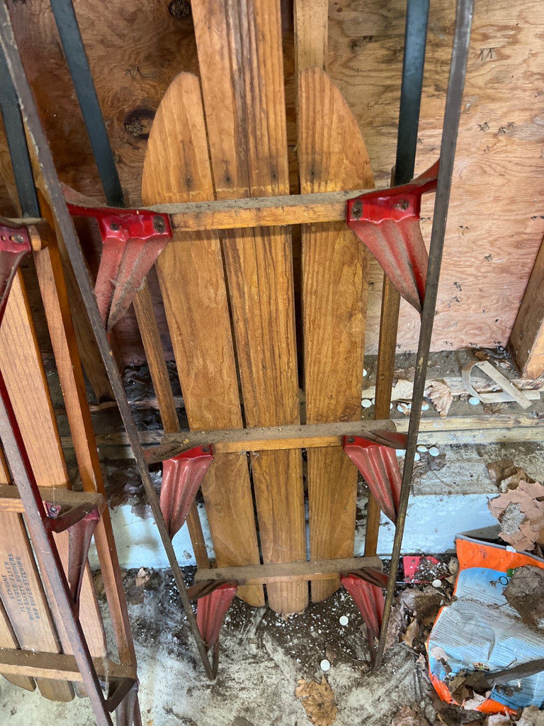 Vintage Flexible Flyer and other wooden sleds - image 6 of 8