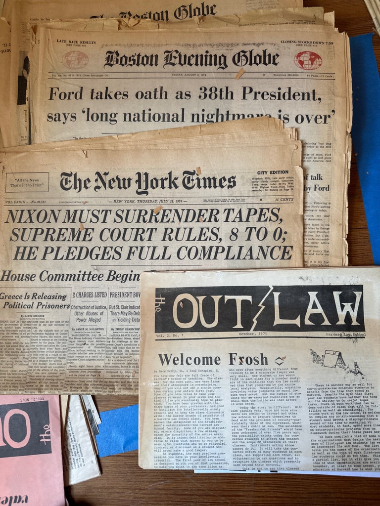 Vintage newspapers and a LIFE Woodstock Special Edition magazine - image 4 of 7
