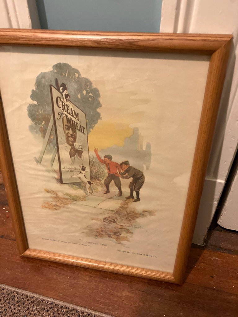 Vintage Cream of Wheat advertising posters in wood frames - image 2 of 8