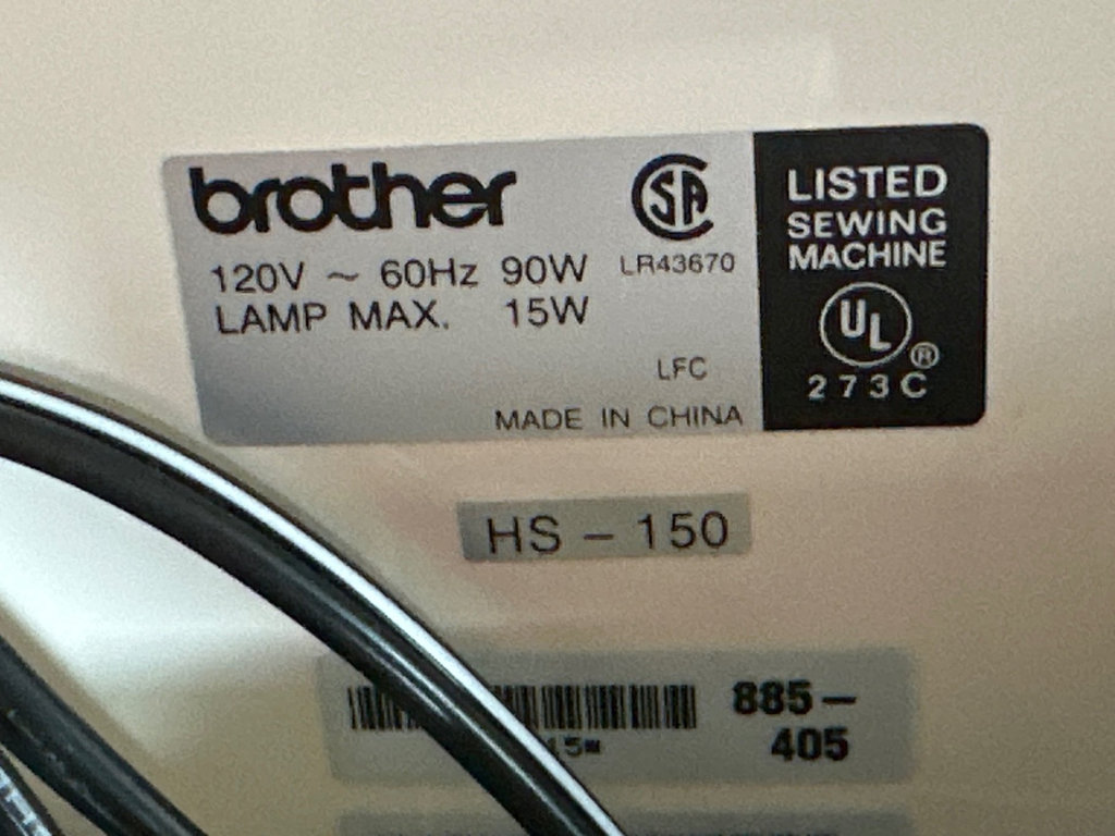 Brother HS-150 portable sewing machine with case and accessories - image 3 of 5