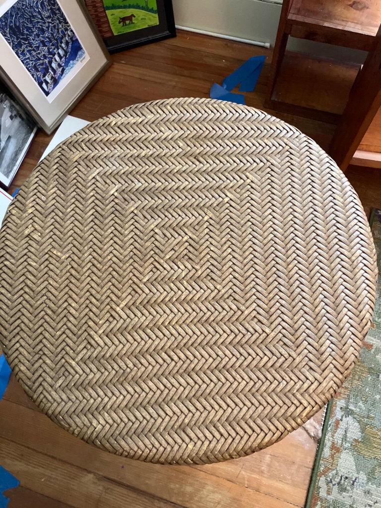 Round Woven Rattan Table - image 2 of 8