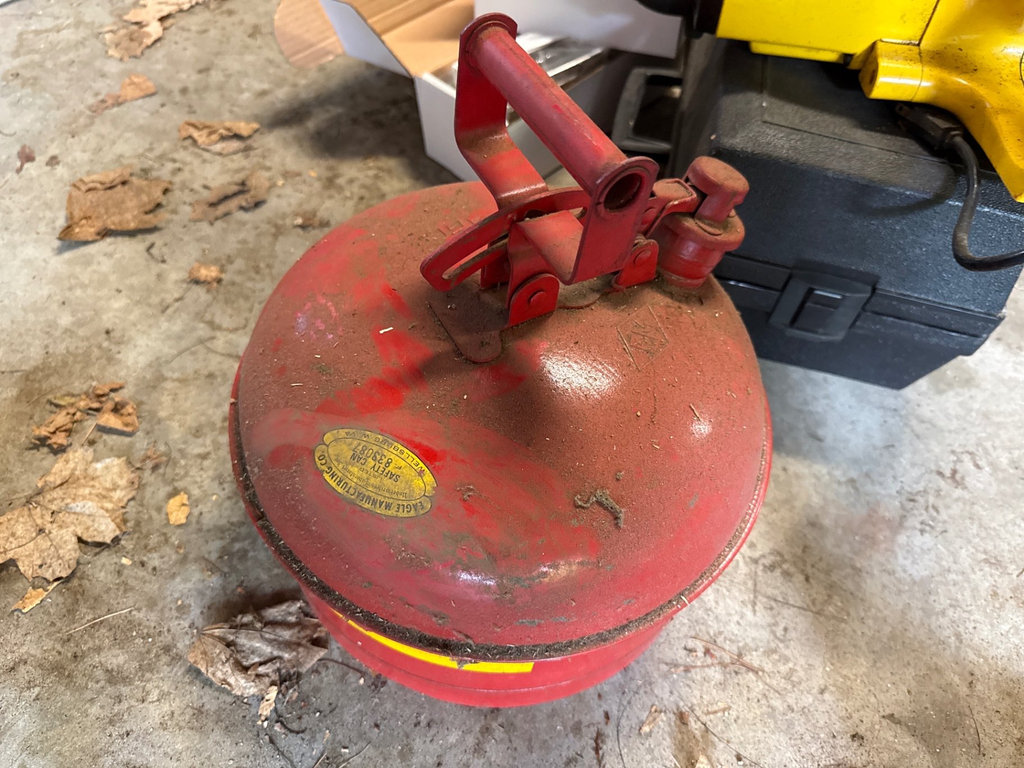 McCulloch chainsaw and Sears Craftsman belt sander with rotisserie kit and safety can - image 7 of 15