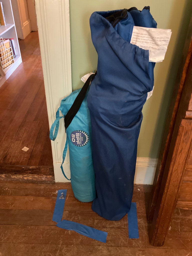 Blue MAC Sports Folding Beach Chair with SPF 50 Sun-Protection Bags - image 1 of 5