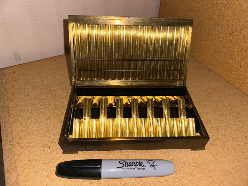 Vintage cases, wooden box, and assorted advertising items - image 3 of 9