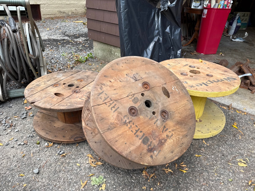 3 Wooden cable reels (spools) - image 1 of 7