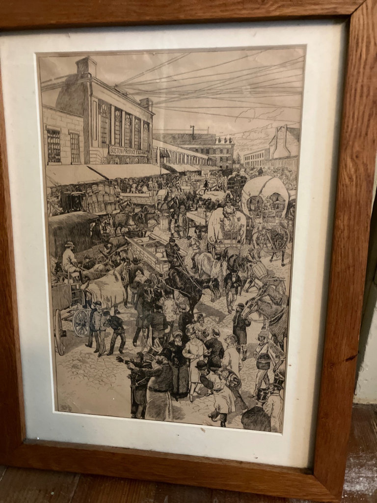 Set of framed art prints including Order United American Mechanics and city street scene - image 4 of 9