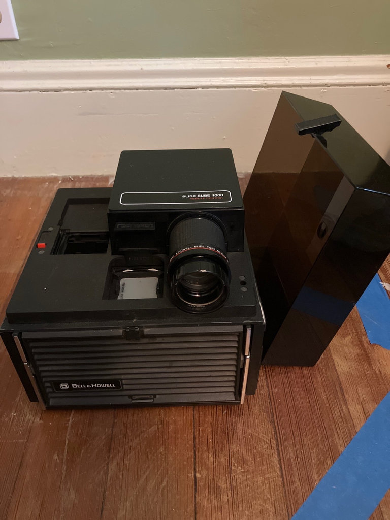 Vintage Bell & Howell slide projector with magnetic tape media - image 3 of 18
