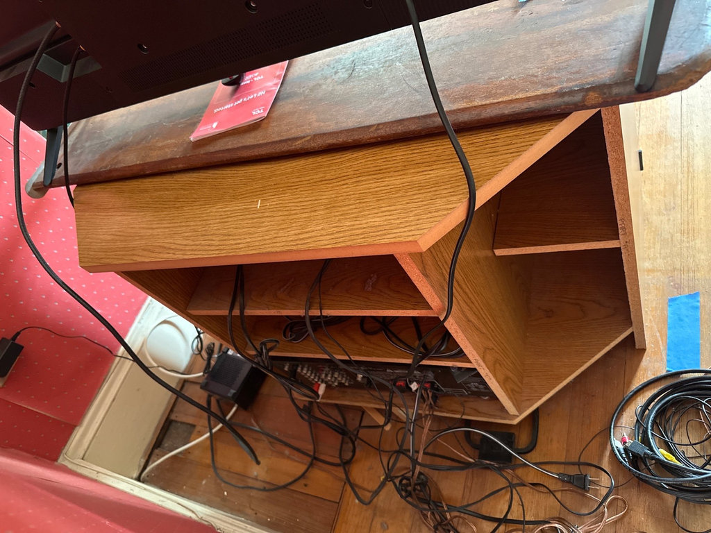 Wooden media cabinet  - image 4 of 5