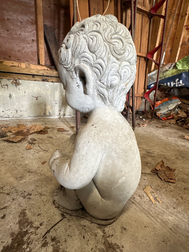 Concrete statue holding a bird - image 5 of 5