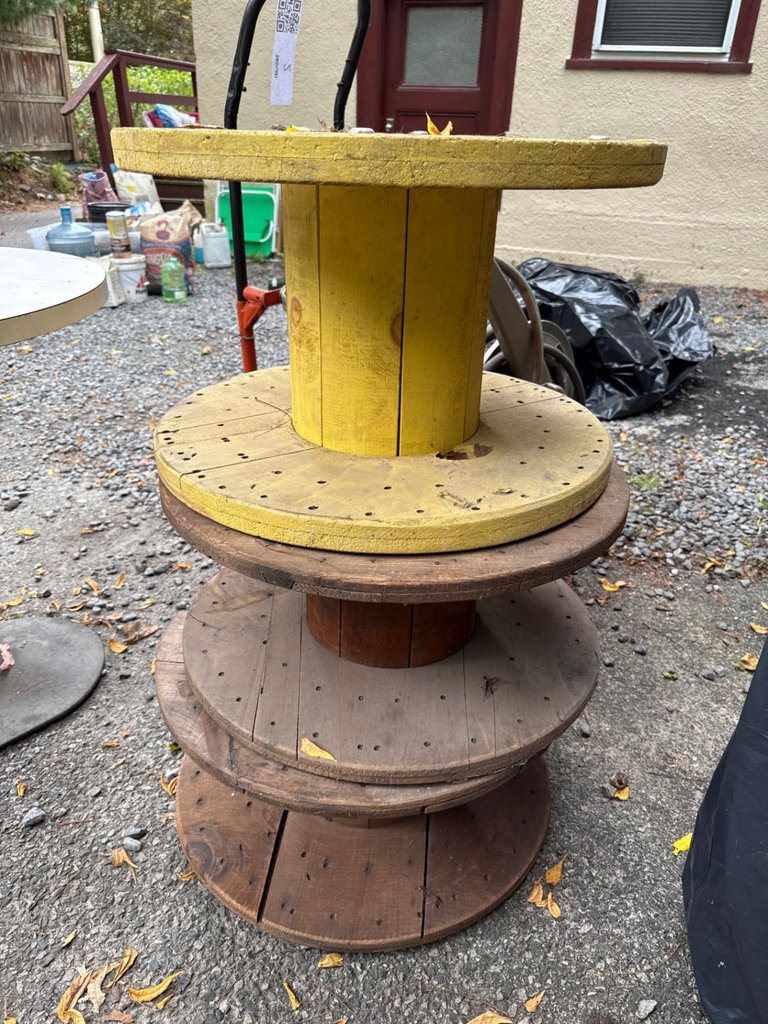 3 Wooden cable reels (spools) - image 2 of 7
