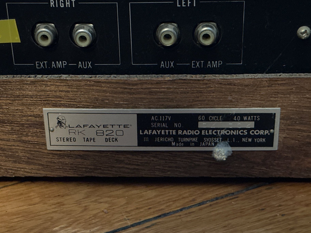 Vintage Lafayette RK-820 stereo tape deck with reels - image 6 of 6