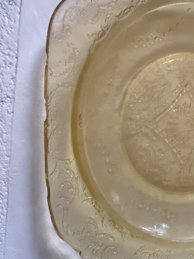 Cobalt blue glassware and amber pressed-glass plates - image 5 of 9