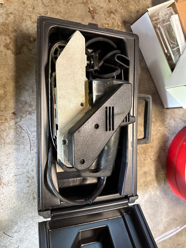 McCulloch chainsaw and Sears Craftsman belt sander with rotisserie kit and safety can - image 12 of 15