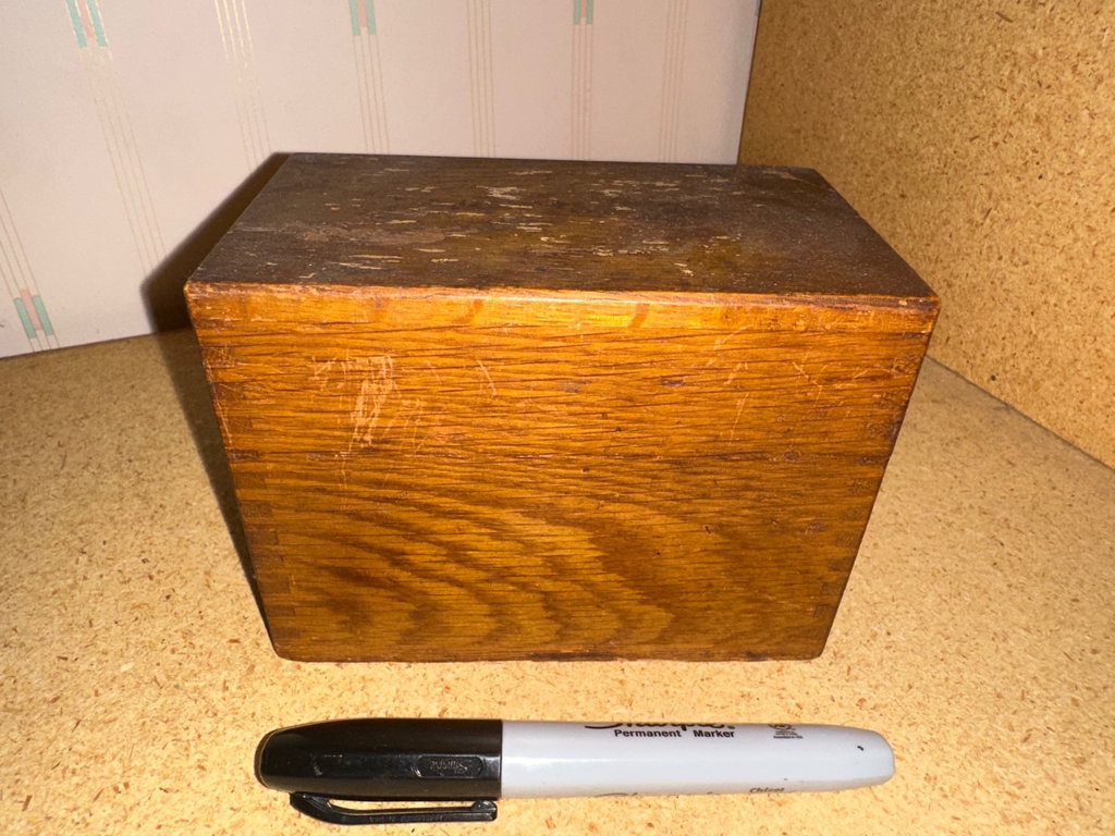 Vintage cases, wooden box, and assorted advertising items - image 5 of 9