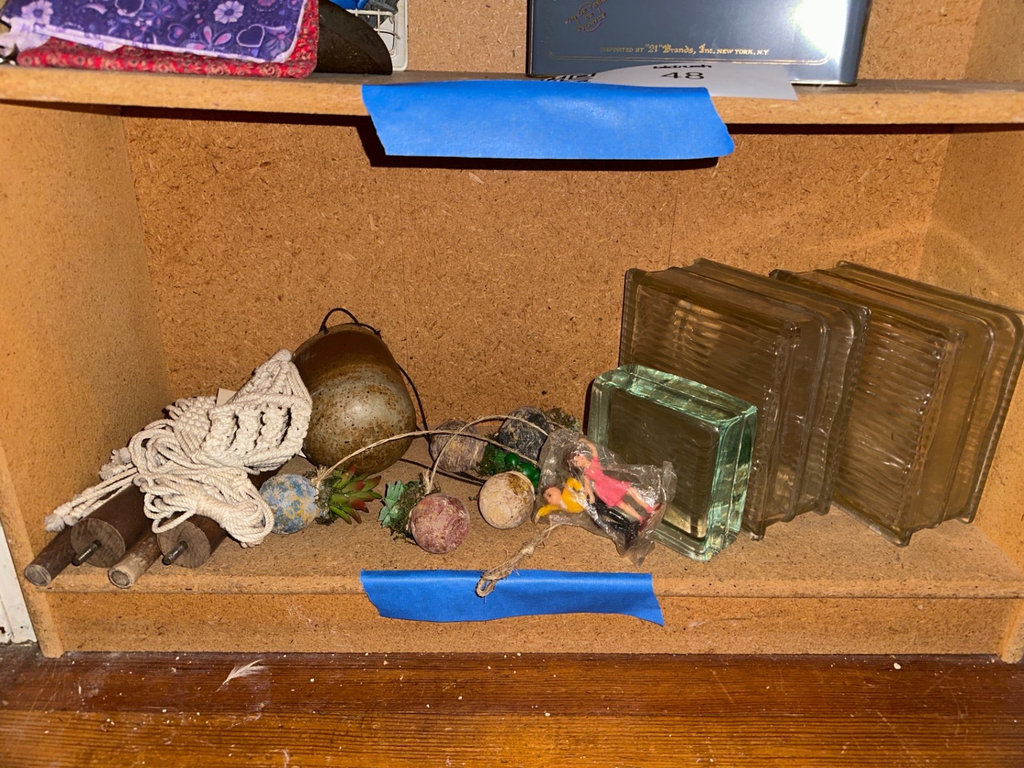 Glass blocks, macramé hanger, More  - image 1 of 11