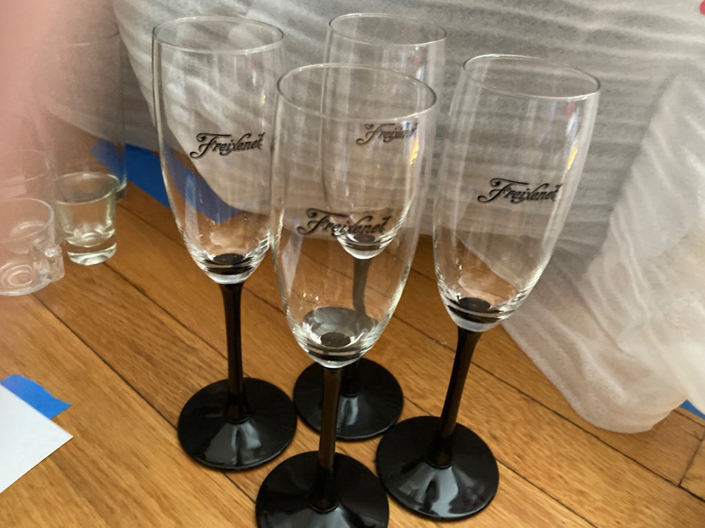 Glassware Set with Four Spirit Champagne Flutes and Stemware - image 6 of 6