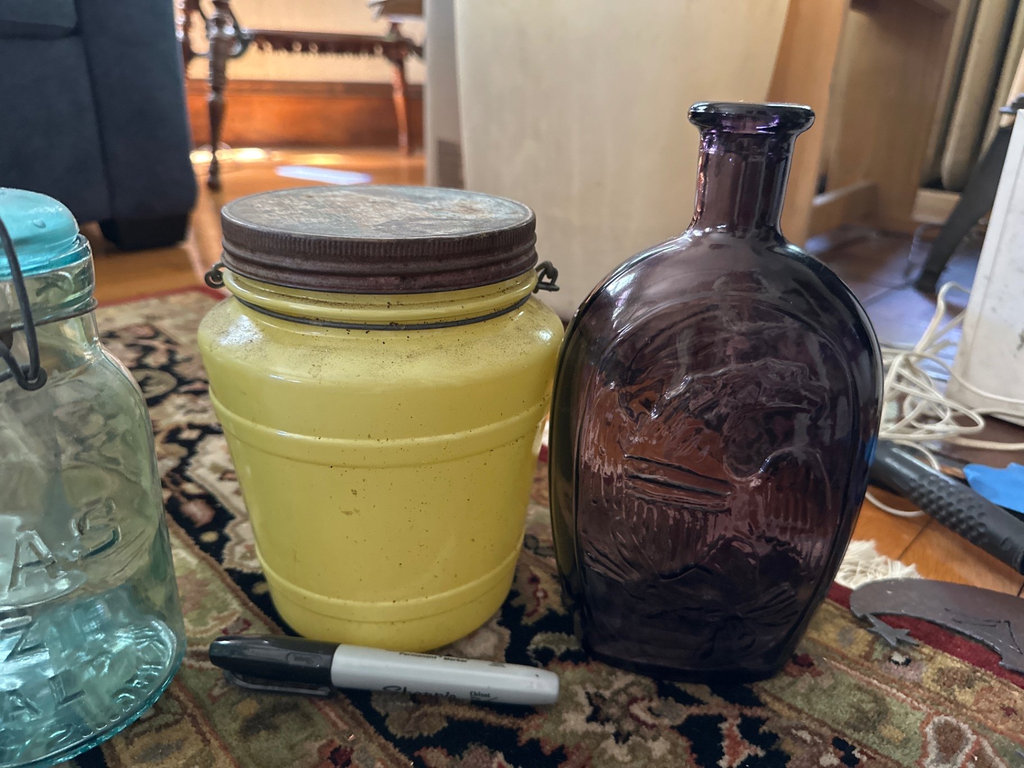 Vintage glass jars, bottles, and canning hardware - image 2 of 10