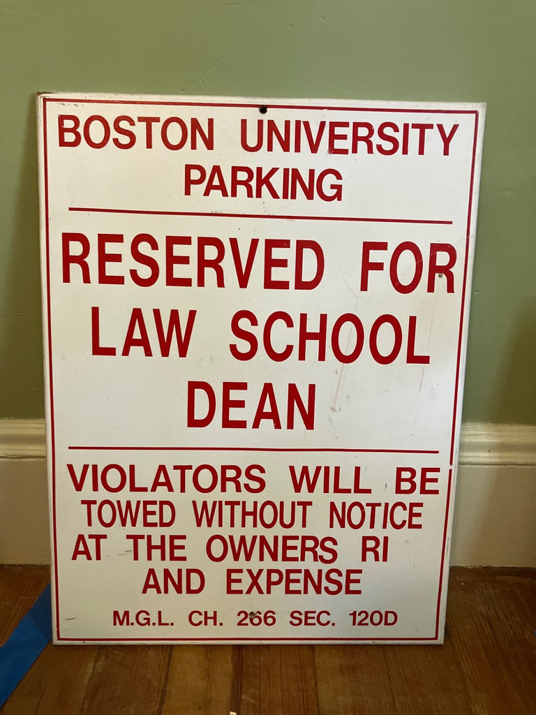 Vintage street sign and a university parking sign - image 2 of 5