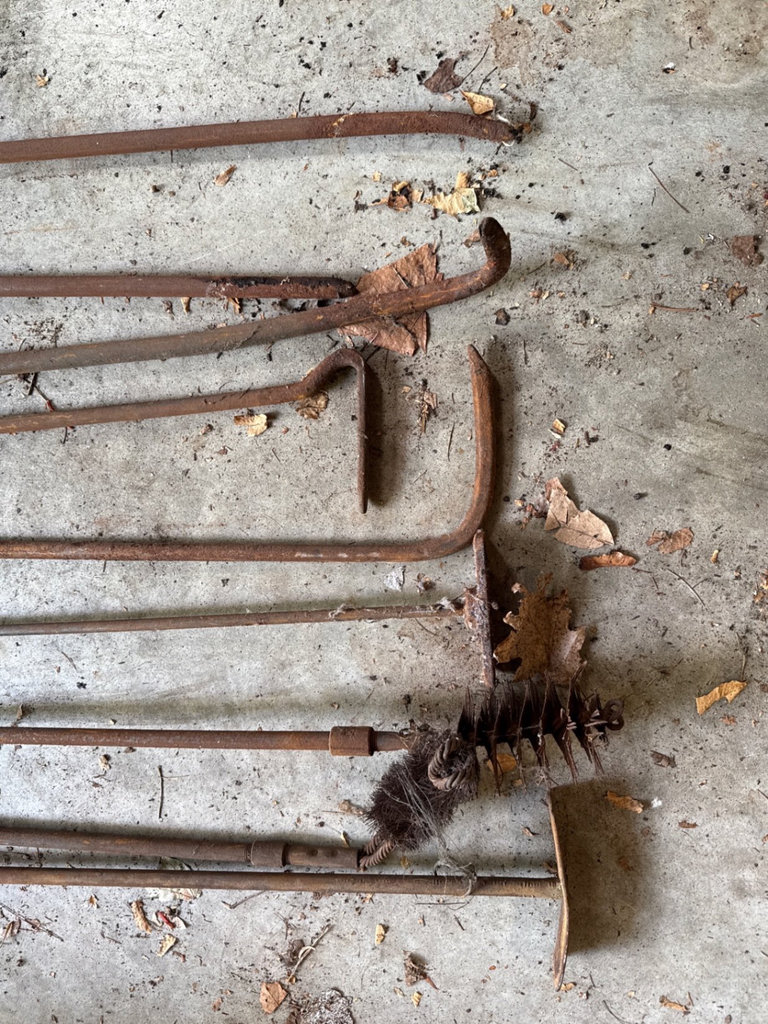 Rusty fireplace and chimney tools - image 3 of 6