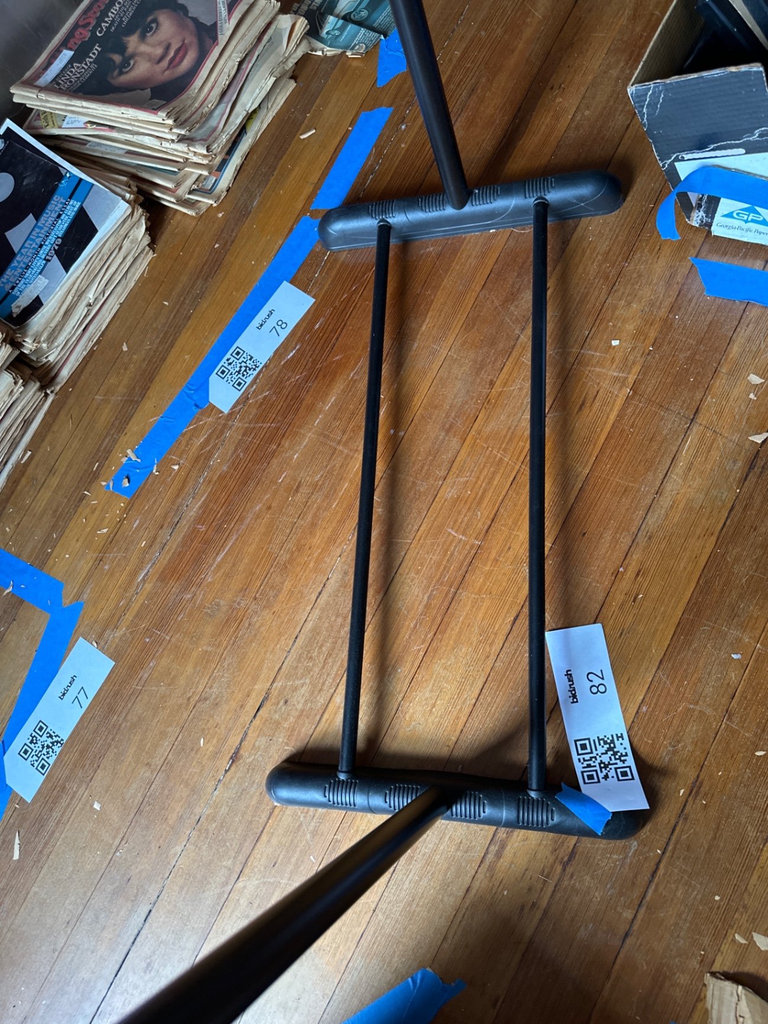 Metal and plastic garment rack  - image 2 of 3