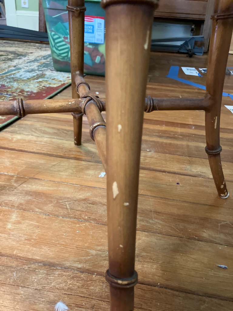 Round Woven Rattan Table - image 6 of 8