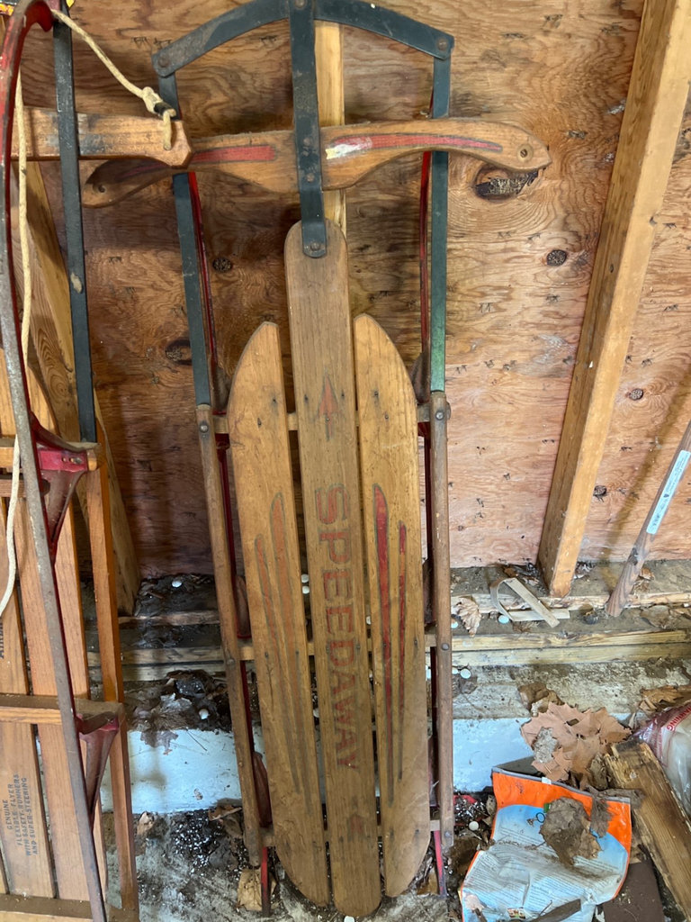 Vintage Flexible Flyer and other wooden sleds - image 7 of 8