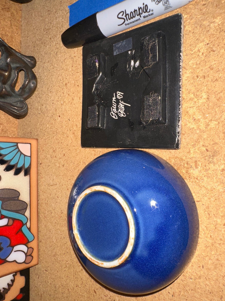 Assorted decorative tiles, ceramic bowl, mask - image 6 of 7