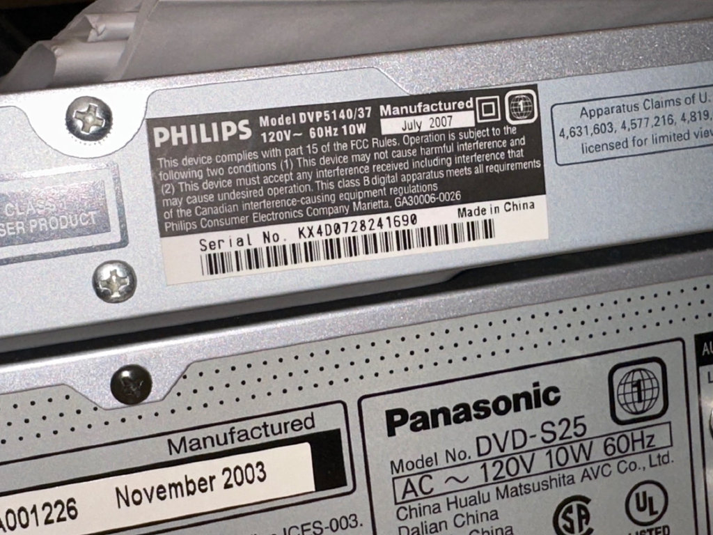 Toshiba VCR, Philips DVD/CD Player, and Panasonic DVD-S25 - image 3 of 4