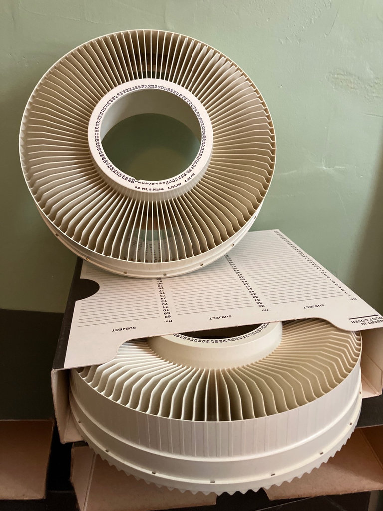 Vintage Rototray Slide Tray and Slide Storage Boxes - image 1 of 4