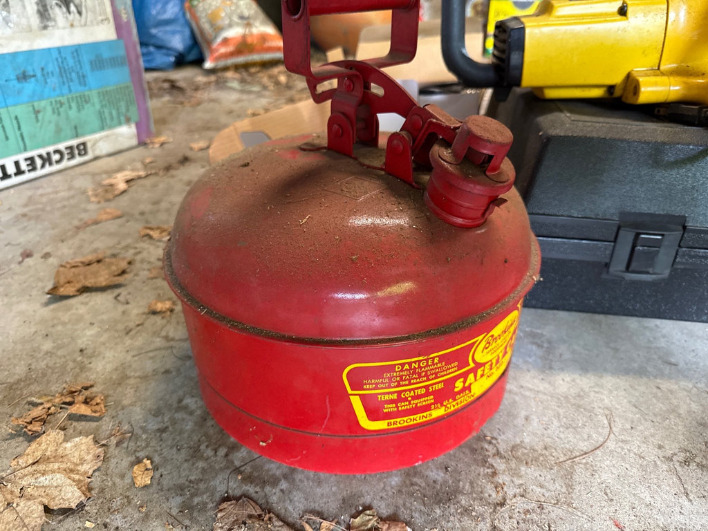 McCulloch chainsaw and Sears Craftsman belt sander with rotisserie kit and safety can - image 13 of 15
