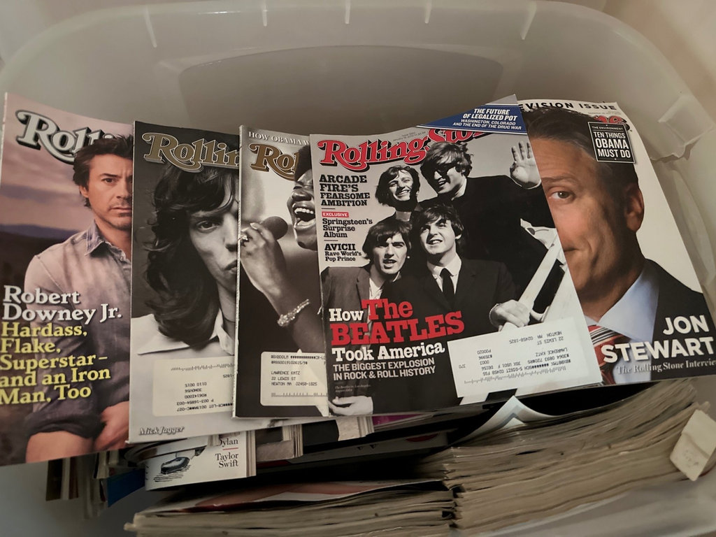 Rolling Stones Magazines in large bin  - image 1 of 5