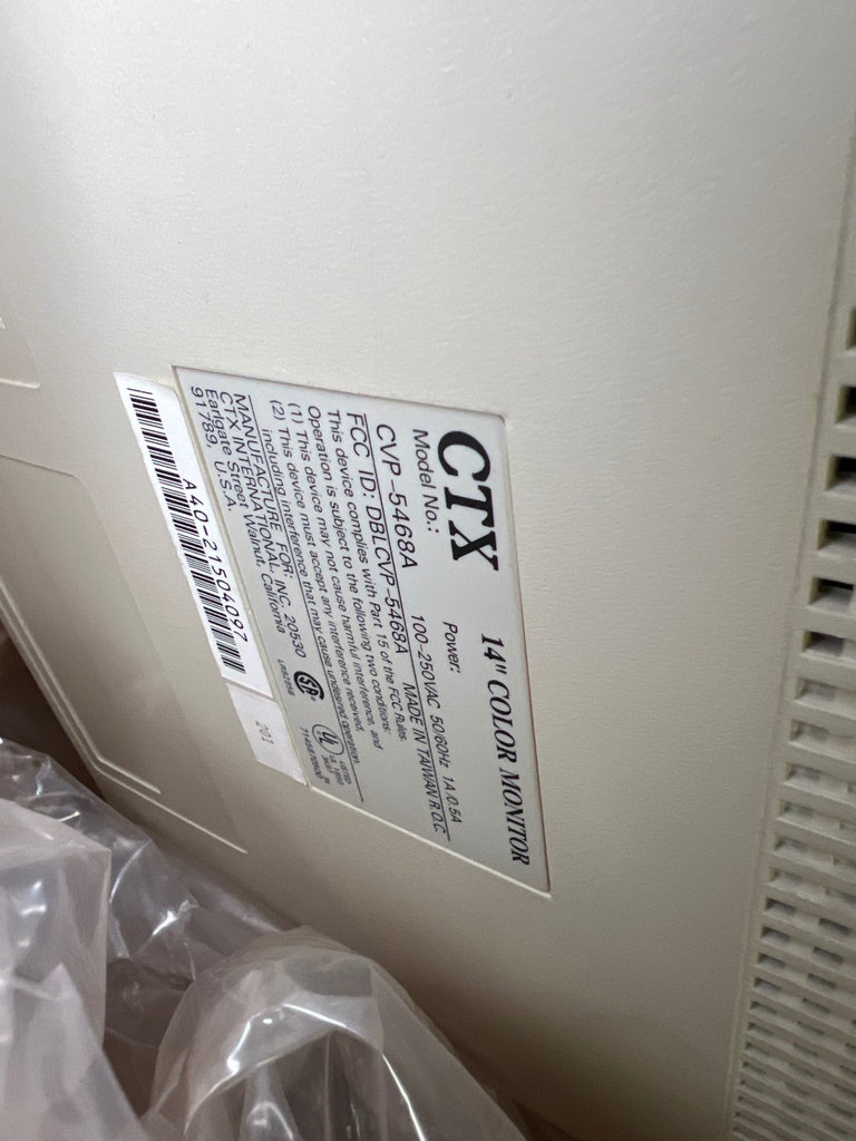 CTX 14-inch Color CRT Monitor - image 3 of 3