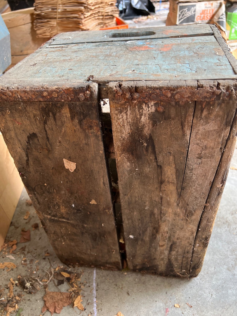 Vintage Beaujolais wine crate and Boston beverage crate with bottle dividers - image 3 of 6